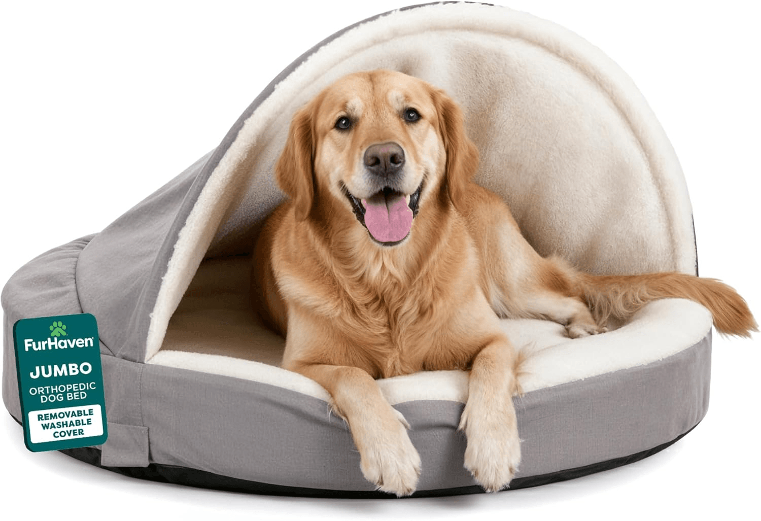 Furhaven 44" Round Orthopedic Dog Bed for Large Dogs 